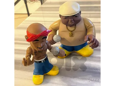 Rare vintage Biggie & Tupac vinyl collectible figures by Funko x Medic