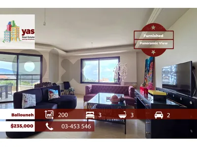 Ballouneh 200m2 | Furnished | Calm Area | Panoramic View | TO Ballouneh 200m2 | Furnished | Calm Area | Panoramic View | TO