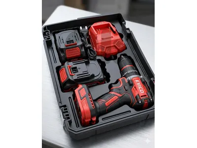 cordless drill with 2 batteries EVICO ITALY مقدح بطرية