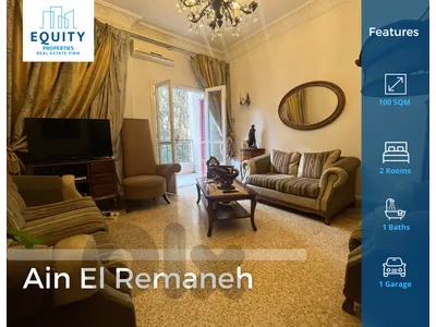 100 SQM Apartment For Sale In Ain El Remaneh شقة للبيع #HH394172