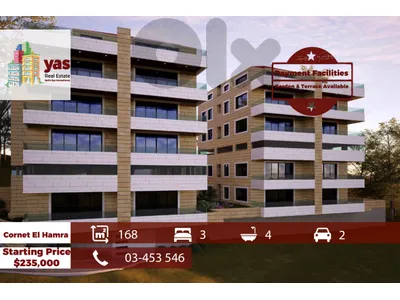 Cornet El Hamra 168m2 | Payment Facilities | Prime Location  | TCH