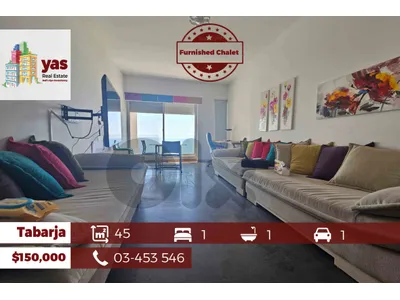 Tabarja 45 | Furnished Chalet | Panoramic Sea View | Catch | OH |
