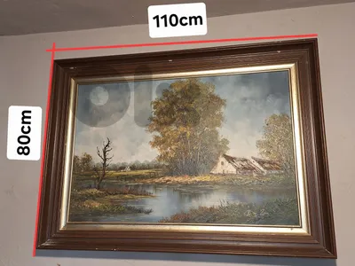 european antique signed oil painting on canvas