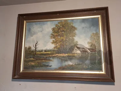 european antique signed oil painting on canvas