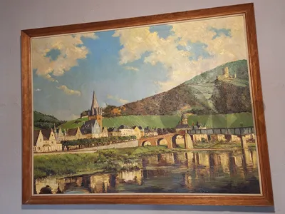large signed european oil painting on canvas