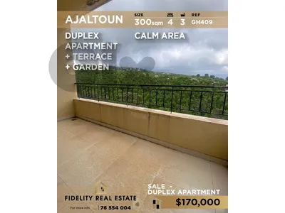 Apartment for sale in Ajaltoun GH409 شقة دوبلكس للبيع في عجلتون
