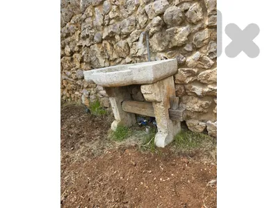 مغسلة حجر قديمة old stone sink rustic