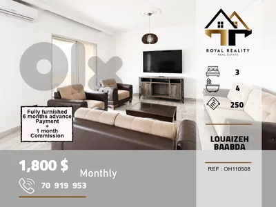 apartmetns for rent in louaizeh baabda شقق للايجار في لويزة بعبدا