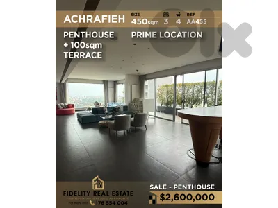 Apartment Penthouse for sale in Achrafieh AA455 شقة بنتهاوس فاخرة للبيع في الأشرفية
