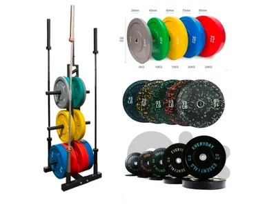 Olympic Bumper Plates & Barbell Set