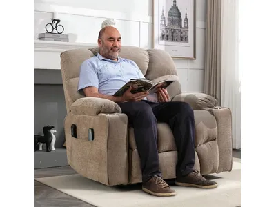Power Lift Recliner Chair With Electric Massage And Heat For Elderly With 2 Cup Holders Power Lift Recliner Chair With Electric Massage And Heat For Elderly With 2 Cup Holders