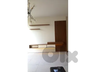 TV unit wooden with LED lighting
