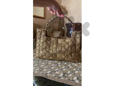 hand work crochet metallic textures premium leather