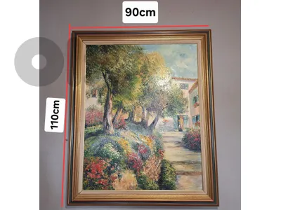 french original signed D.Dejoux large oil painting on canvas