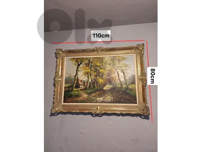 antique oil painting on canvas