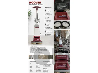 Hoover Shampoo Polisher / ماكينة هوفر الأصلية لغسيل السجاد وتلميع الأرضيات