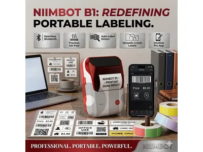 niimbot portable thermal printer for labels and stickers bluetooth usb