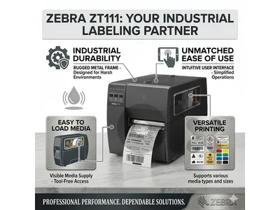 zebra industrial label printer usb thermal transfer
