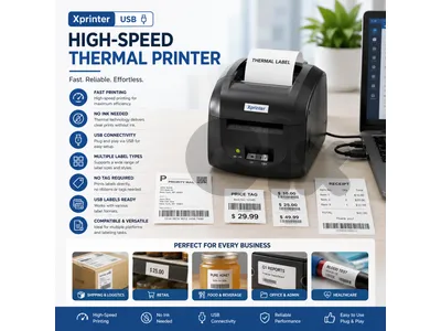 xprinter thermal label + receipt printer usb