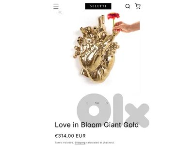 Love in Bloom Giant Gold Heart