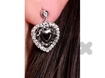 Heat in Heart Earrings - Sterling Silver
925.