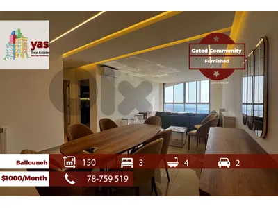 Ballouneh 150m2 | Rent | Furnished | Gated Community | Calm Area | KS