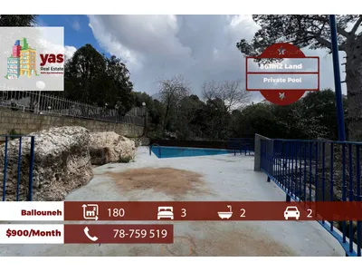 Ballouneh 180m2 | 861m2 Land | Private entrance | Pool | Calm Area|KS