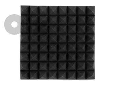 Triangular shape sound absorber