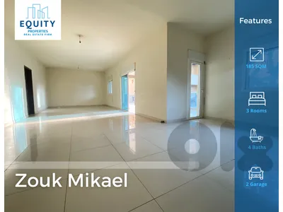 185 SQM Apartment For Sale In Zouk Mikael شقة للبيع #RK40826