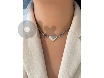 real Prada necklace with code and silver stamp