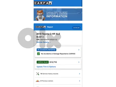 Toyota C-HR 2019 XLE Premium clean carfax Toyota C-HR 2019 XLE Premium clean carfax