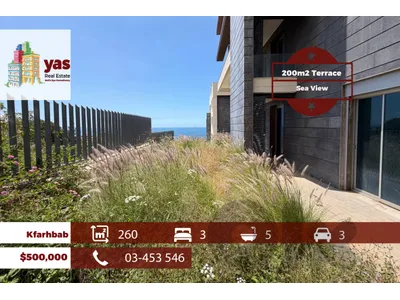 Kfarhbab 260m2 | 200m2 Terrace | Brand New | Sea View | EH