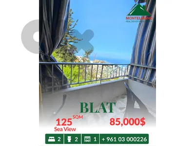 125 sqm Apartment  For Sale in Blat بلاط with Sea View