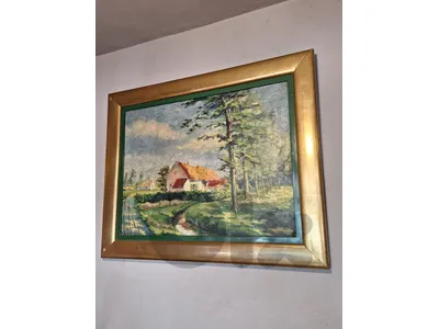 french signed oil painting on canvas