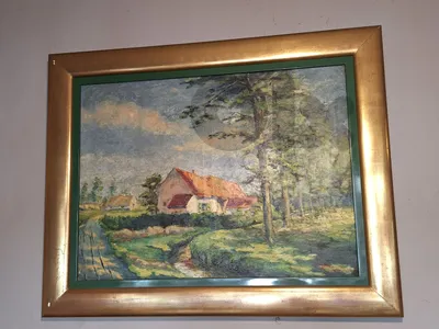 french signed oil painting on canvas