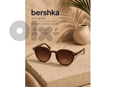 bershka brown sunglasses