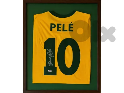 Autographed Pele Jersey Brasil - Full name rare signature -PSA DNA