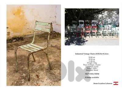 Tolix French Chairs original vintage industrial 32 chairs