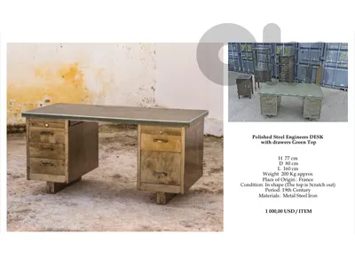 french engineers industrial desk