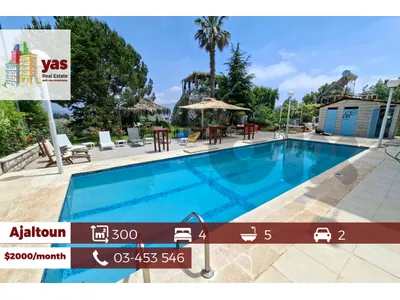 Ajaltoun 300m2 | Rarely Used | Private Pool /Garden | Furnished | DA/K