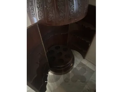 traditional carved wooden bottle cabinet
