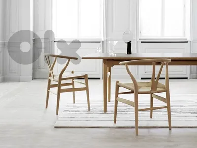 Wishbone Chair Natural Solid Wood Dining