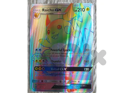 pokemon card rainbow raichu