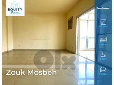 140 SQM Apartment For Sale In Zouk Mosbeh شقة للبيع #RK42225