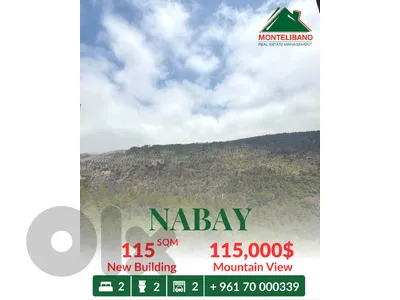 115 sqm Apartment in New Building For Sale in Nabay نابيه