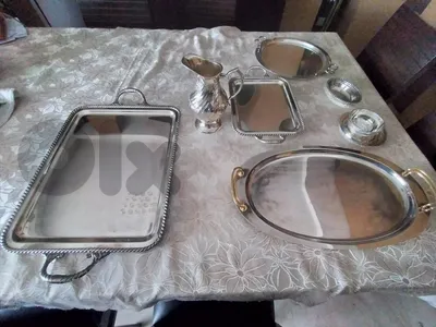 Silver plated items SIOM Brand, trays, plates , bowls carrafe
