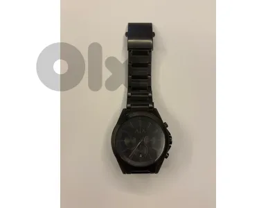 ARMANI EXCHANGE CHRONOGRAPH BLACK STAINLESS STEEL WATCH