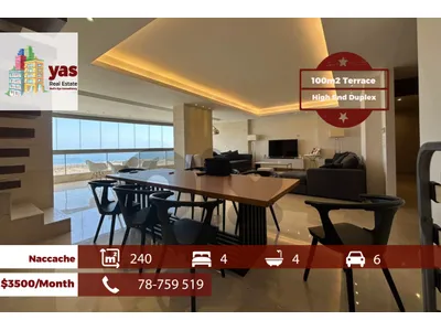 Naccache 240m2 |  100m2 terrace | Sea & Mountain View  |PED
