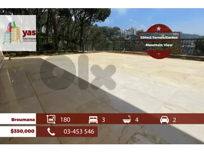 Broumana 180m2 | 250m2 Terrace/Garden | New | Mountain VIew | TCH