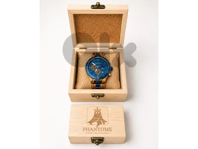 Phantome Luxury Wooden Watch | Blue Dial Premium Men’s Watch